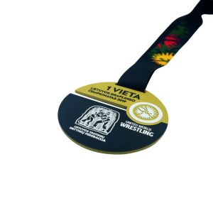 Plieninis medalis su spauda Nr.1